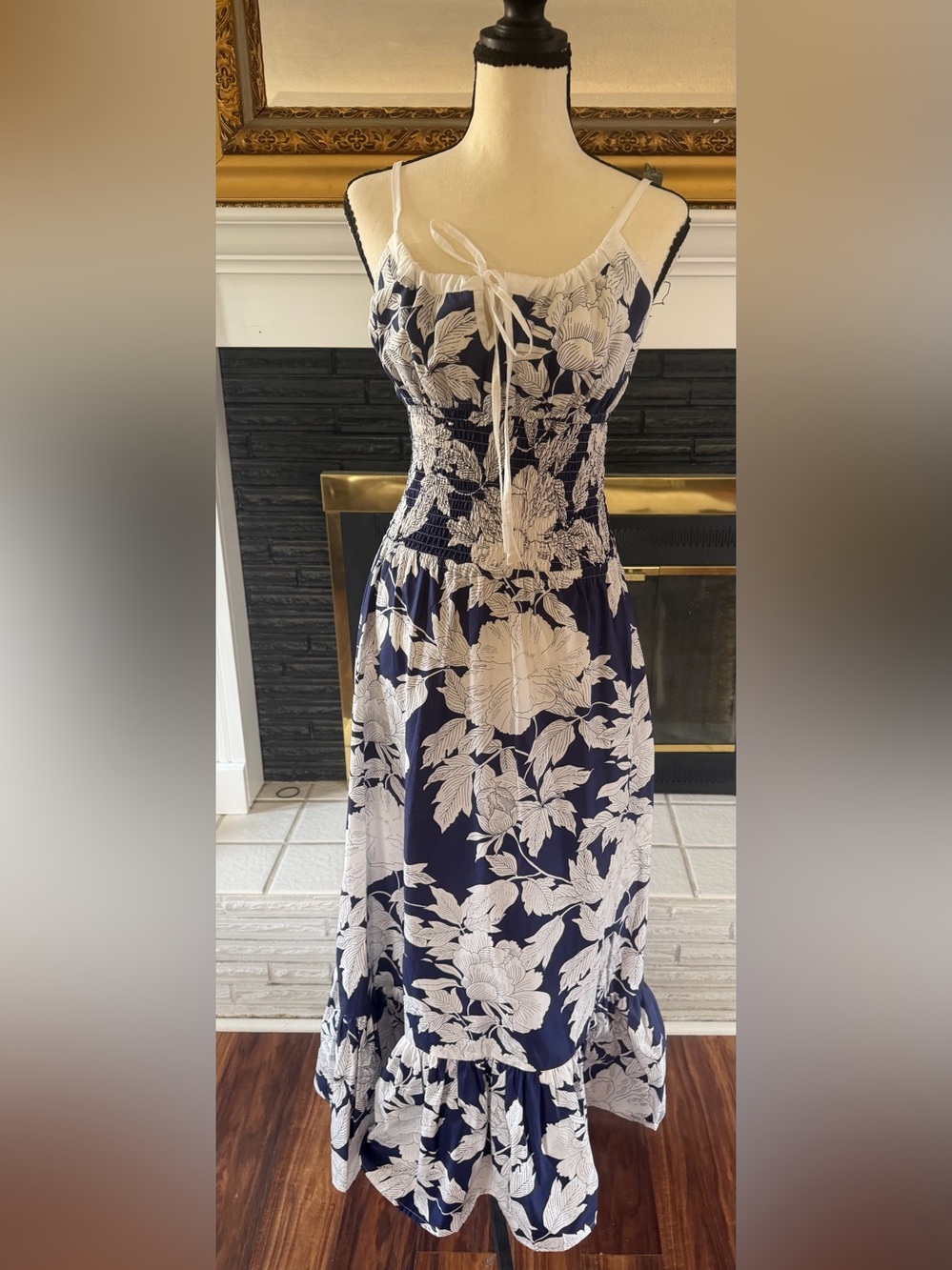 Lusana smocked Rosa dress size S